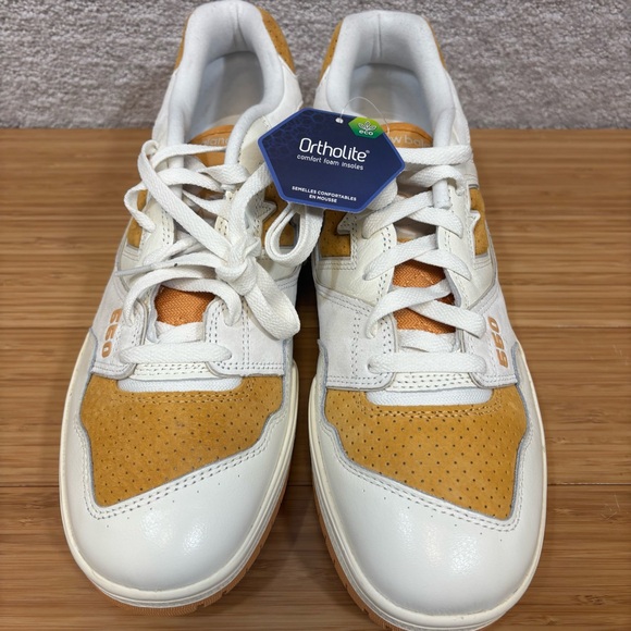 New Balance 550 Mens Size 11.5 Suede Toe Pack White Orange Sneakers BB550LEA - Picture 3 of 7